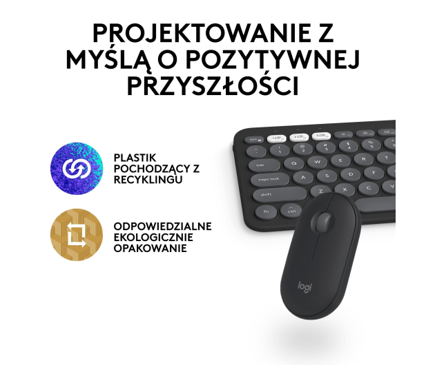 LOGITECH Zestaw klawiatura i mysz Pebble Combo for Mac Tonal Graphite 920-012244 Grafitowy - 1172745 - zdjęcie 17